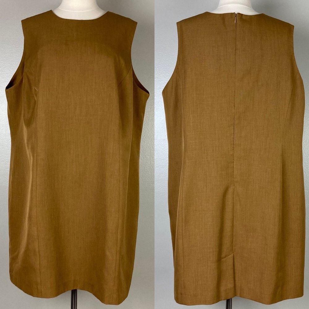 PRET A PORTER - 20W - VINTAGE Tan Sheath Dress